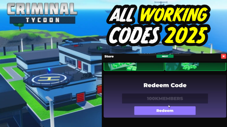 Criminal Tycoon Codes January 2025