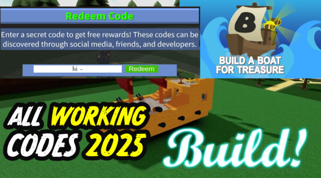 Build a Boat for Treasure Codes 2025