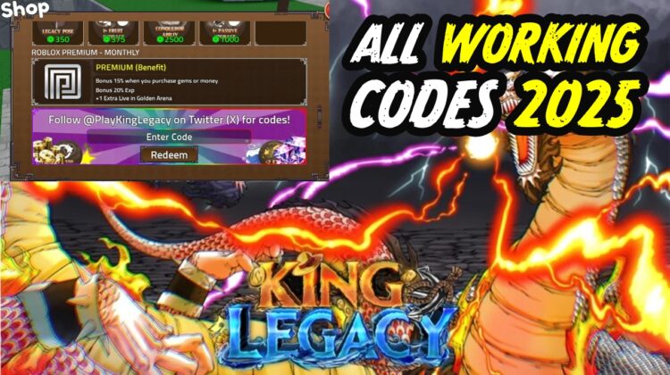 Roblox King Legacy Codes February 2025