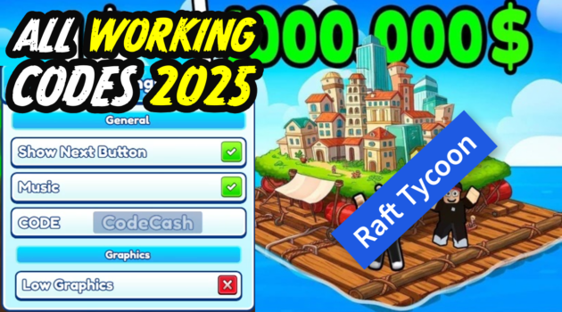Raft Tycoon Codes March 2025