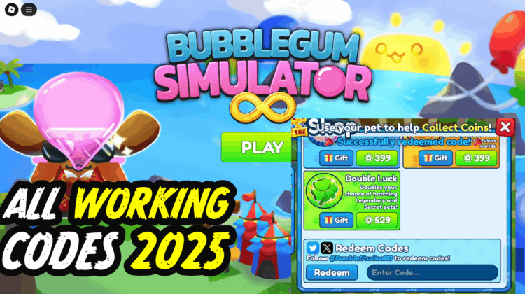 Bubble Gum Simulator Infinity Codes May 2025