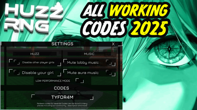 Huzz RNG Codes May 2025