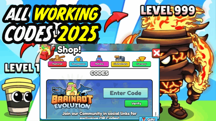 Brainrot Evolution Codes May 2025