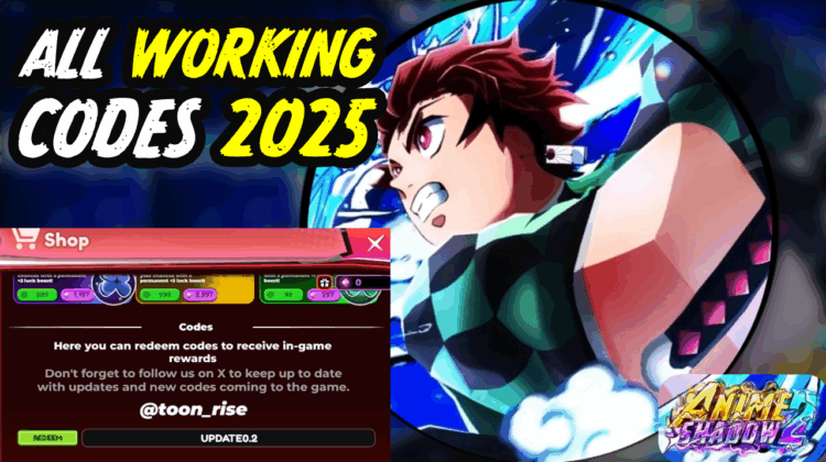 Anime Shadow 2 Codes May 2025