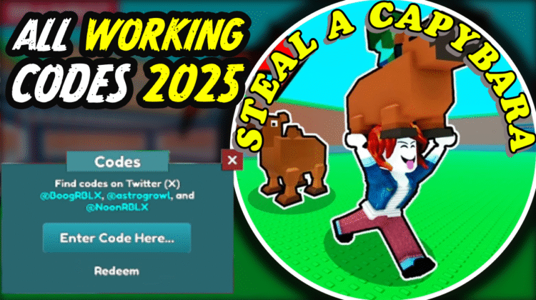 Steal a Capybara Codes June 2025