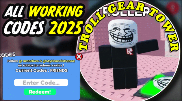 Troll Gear Tower Codes June 2025