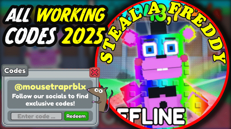 Steal a Freddy Codes July 2025