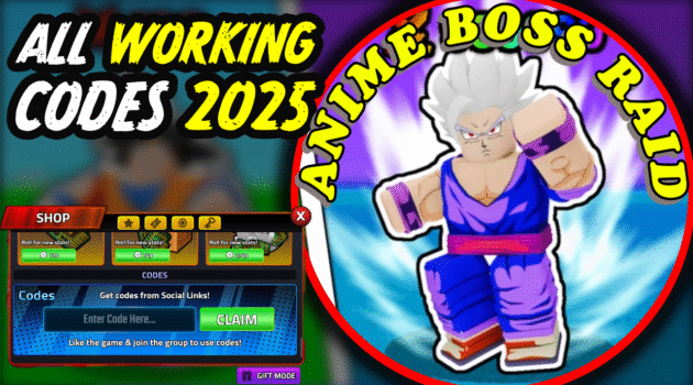 Anime Boss Raid Codes July 2025