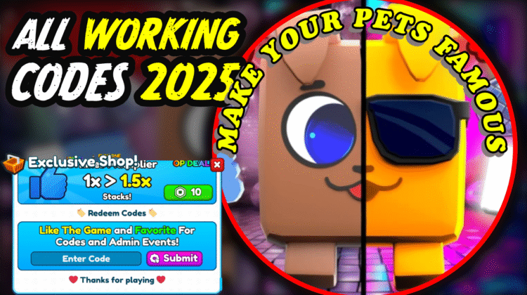 Make Your Pets Famous Codes August 2025