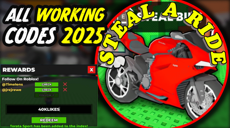 Steal a Ride Codes August 2025