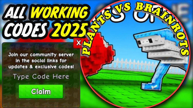 Plants vs Brainrots Codes September 2025
